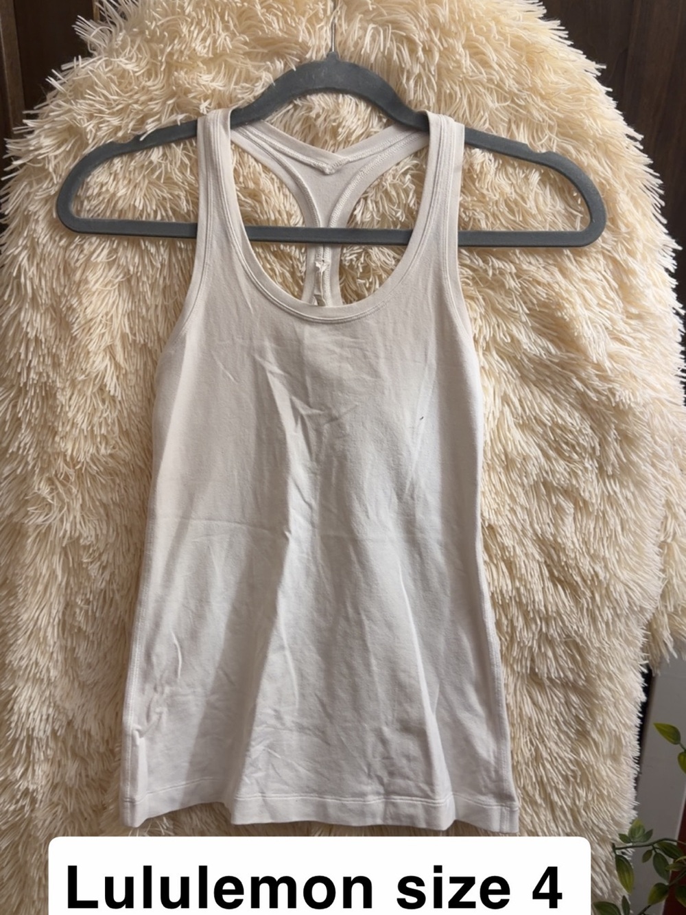 lululemon athletica Women's White Racerback Tank